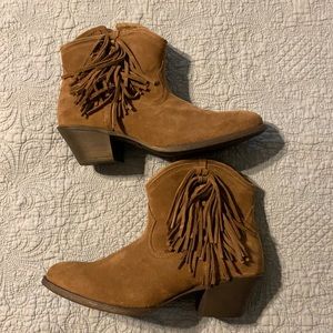 Ariat Suede Fringed Booties
